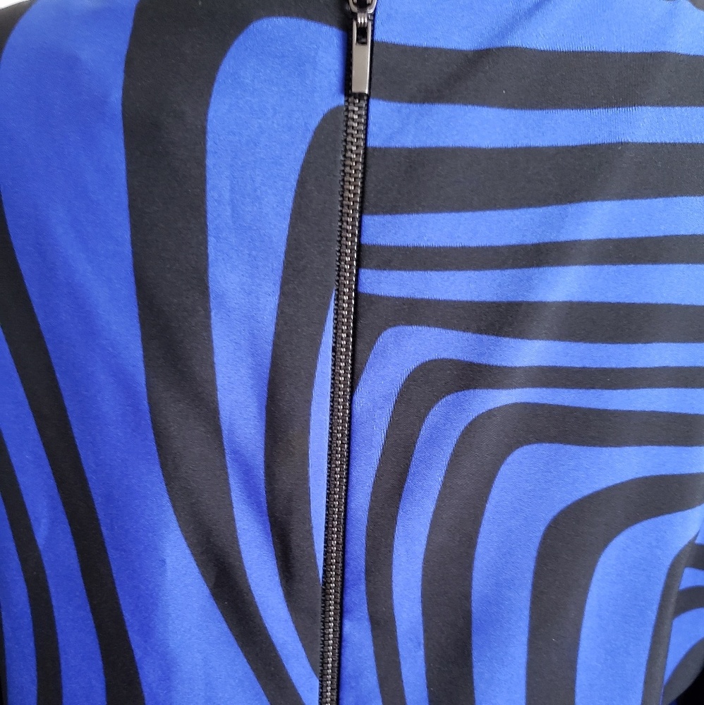 TAHARI BLUE AND BLACK DRESS - Picture 5 of 7